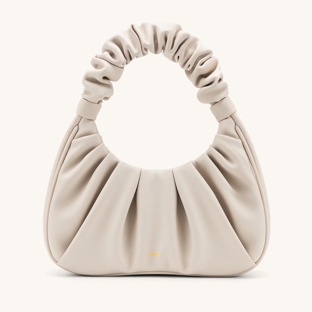 JW PEI Gabbi Cream Ruched Handbag